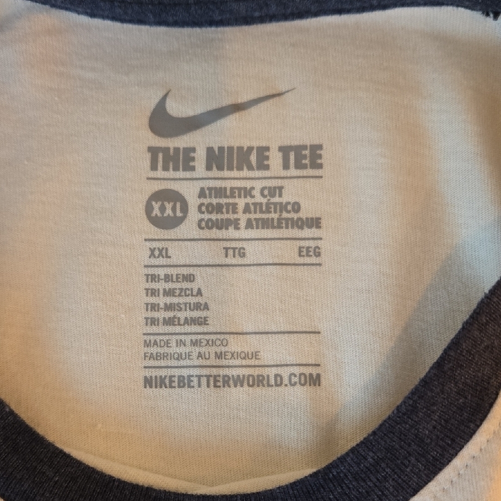 Nike Michigan Cream and Navy Athletic Tee - Picture 4 of 6